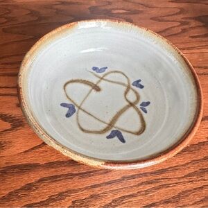 Handcrafted pottery Bowl with Blue and Brown Design